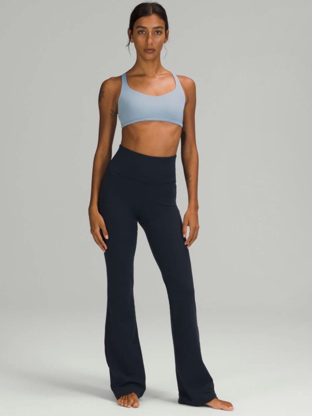 Lululemon Groove Super High Rise Flared Pant Nulu Leggings True Navy Blue Size 8